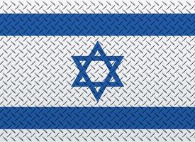 3d flagga av Israel på en metall foto