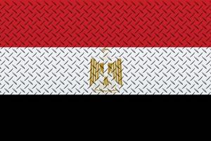 3d flagga av egypten på en metall foto