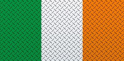3d flagga av irland på en metall foto