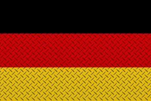 3d flagga av Tyskland på en metall foto