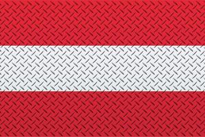 3d flagga av österrike på en metall foto