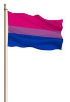 3d illustration bisexuell flagga foto