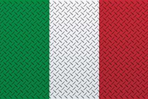 3d flagga av Italien på en metall foto