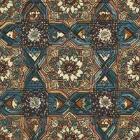 marockansk sömlös mönster bricka, skapas med generativ ai foto