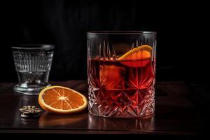 negroni cocktail. ai genererad foto