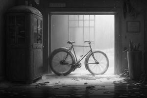 värld cykel dag begrepp, trogen illustration i kväll färger. ai genererad. foto
