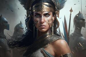 ett egyptisk kvinna, drottning cleopatra. historia av gammal egypten. generativ ai foto