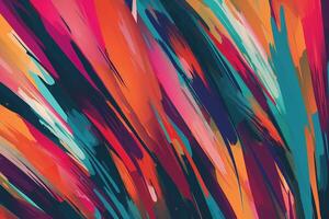 färgrik borsta stroke abstrakt bakgrund illustration med generativ ai foto