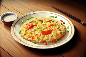 kinesisk friterad ris mat foto