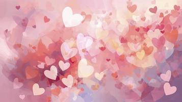 rosa hjärtan på en bakgrund, i de stil av subtil Färg nyanser, ai yazawa, romantisk scener, ljus röd, lovecore, yukimasa ida, generat ai foto