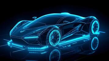 trogen hologram super bil ,generativ ai foto