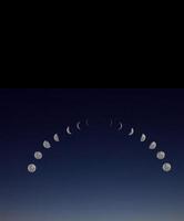 stadier av måne foto