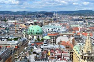 panorama av Wien, österrike från ovan foto