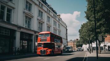 London gata bakgrund. illustration ai generativ foto