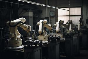 robot industri. ai genererad foto