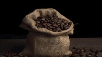 robust arom kaffe bönor, digital konst illustration, generativ ai foto