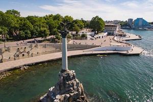 Flygfoto över stadsbilden med utsikt över sevärdheterna. foto