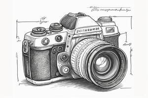 värld fotografi dag illustration man och kvinna fotografer, kamera, augusti 19:e, generativ ai foto