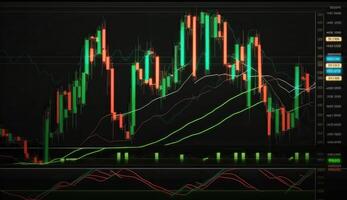 ai generativ. ai genererad. finane stock handel tillväxt Diagram diagram statistik. kan vara Begagnade för finansiera pengar analys inkomst marknadsföring eller ekonomi strategi. grafisk konst foto