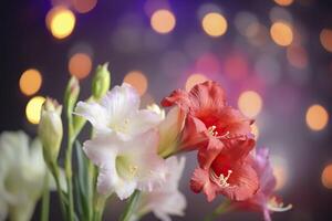 gladioli blommor i blomma. blommig bakgrund. generativ ai. foto