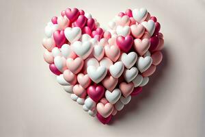 förvånande flerfärgad ballong kärlek hjärta foto
