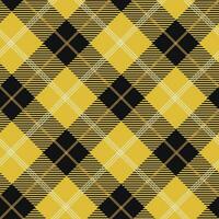 tartan sömlös mönster, gul och svart kan vara Begagnade i de design. dekorera mode kläder strö, gardiner, bordsdukar foto