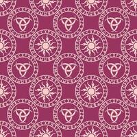 sömlös celtic mönster av rosa runda element på lila bakgrund, textur, design foto
