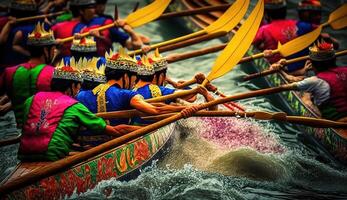 zongzi ris klimp för kinesisk traditionell drake båt festival Duanwu festival. ai genererad. foto