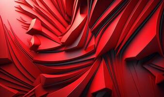 vågig röd abstrakt bakgrund. generativ ai foto
