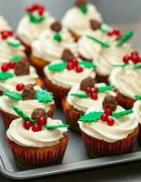 pepparkaka muffin för jul foto
