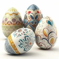 traditionell färgad påsk ägg foto