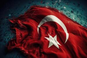 turkiska flagga . ai genererad foto