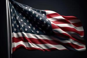 flagga av de förenad stater av Amerika . ai genererad foto