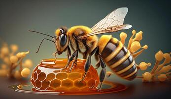 bi och honung, generativ ai foto