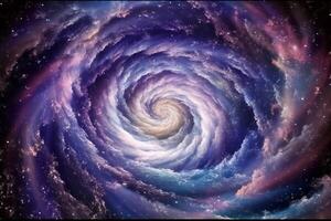 virvla runt galax mjölkig sätt stjärnor Övrig dimensionera moln Plats. ai genererad foto