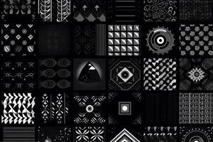 svart bakgrunder med element grafisk design. ai genererad foto