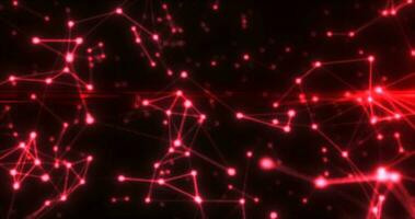 abstrakt röd energi rader plexus trianglar magisk ljus lysande trogen hi-tech bakgrund foto