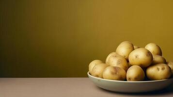 kokt ny potatis. illustration ai generativ foto