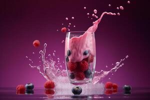 smoothie bakgrund. illustration ai generativ foto