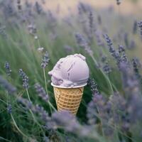 lavendel- is grädde. illustration ai generativ foto