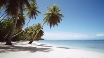 tropisk strand bakgrund. illustration ai generativ foto