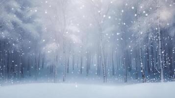 vinter- jul skog bakgrund. illustration ai generativ foto