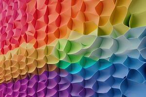 färgrik origami utskärningar - kreativ konstnärlig begrepp för dekoration foto