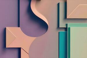 abstrakt geometrisk former på papper bakgrund - modern företag mall foto
