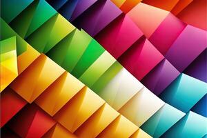 abstrakt regnbåge färgad geometrisk bakgrund, med massor av kopia Plats. regnbåge av färgrik block abstrakt bakgrund. generativ ai abstrakt geometrisk mosaik- regnbåge. foto