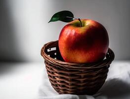 färsk äpple, friska frukt generativ ai teknologi foto