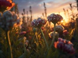 vår blomma naturlig bakgrund illustration ai generativ foto