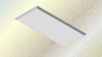 djup hål rektangel i de keramisk illustration golv. foto