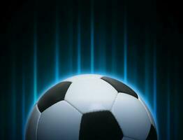 fotboll boll med abstrakt lampor bakgrund. fotboll boll spel begrepp foto
