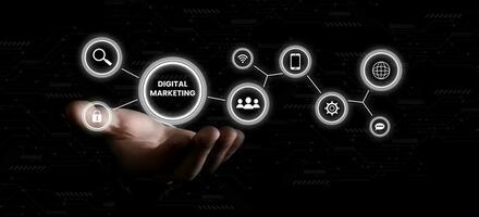 digital marknadsföring, internet marknadsföring och digital marknadsföring bakgrund foto